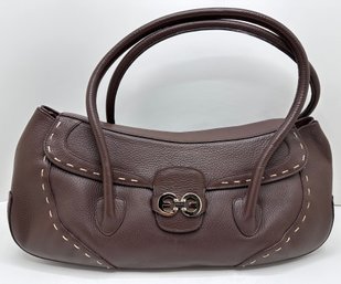 New Escada Leather Shoulder Handbag With Branded Dust Bag, Italy