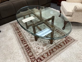 Nice Oval Glass Coffee Table