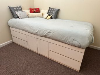 Twin Bed With Bottom Drawer Storage
