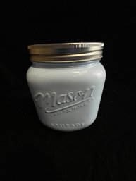 Painted Mason Storage Jar