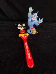 Disney Mickey Back Scratcher And Genie Figure