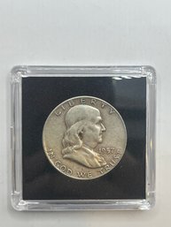 1957-D Benjamin Franklin Silver Half Dollar