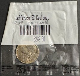 2004-P Uncirculated Jefferson Nickel Keel Boat In Littleton Package