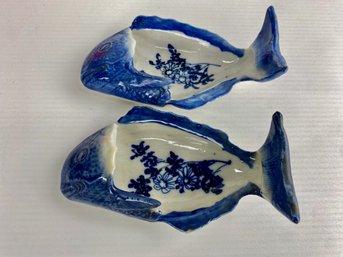 Vintage Chinese Porcelain Fish Trinket Dishes (2)