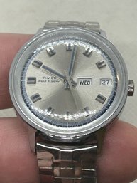 Fine Vintage Ca. 1970s TIMEX MARLIN DAY DATE Men's Wristwatch- Mid Century Modern Aesthetic