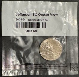 2005-D Uncirculated Jefferson Nickel Ocean View In Littleton Package