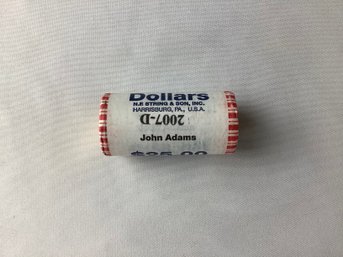 Roll Of 25 John Adams Presidential Coins (not Opened)