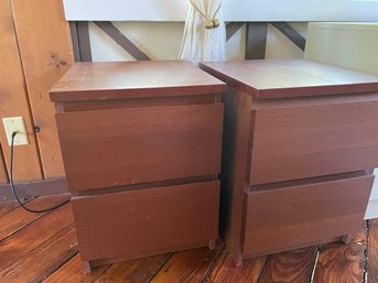 Pair Of Two Drawer Nightstands