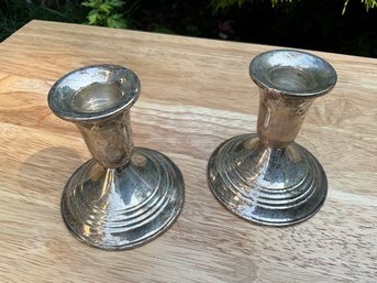 Pair Of International Sterling Candlesticks