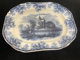 Fine Bone China Blue Serving Platter