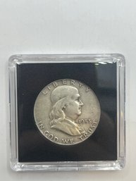 1953-D Benjamin Franklin Silver Half Dollar