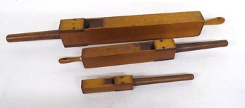 3 Antique Pine Wooden Organ Pipes Various Lengths