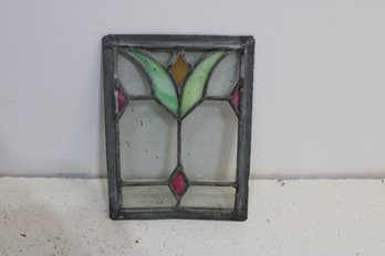 Small Vintage Lead Lined, Stained Glass Window
