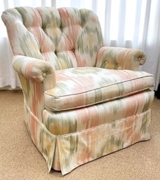 A Vintage Tufted Upholstered Armchair