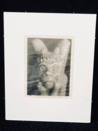 Matted Photo Of Gargoyle Signed By Artist