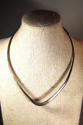 STERLING SILVER VINTAGE 1980S TORQUE NECKLACE MARKED