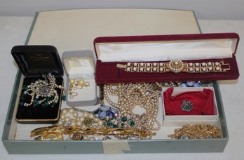 Jewelry Box With Assorted Pieces Unsearched