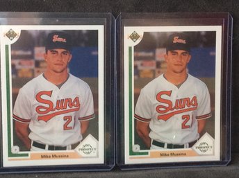(2) 1991 Upper Deck Mike Mussina Rookie Cards - M
