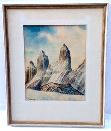 VINTAGE SOUTHWESTERN LANDSCAPE WATERCOLOR PAINTING: Signed M.H. Neilson, Frame Measures 17 In. By 20.5 In.
