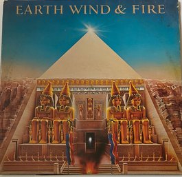 EARTH WIND AND FIRE -  '' ALL IN ALL '' LP  - WITH POSTER -  RECORD - TC 37548 -  RARE