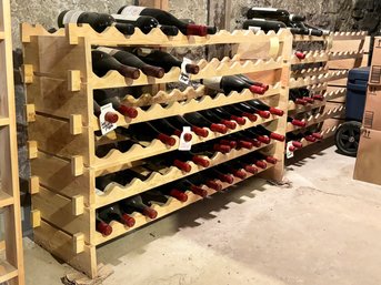 A Pair Of Cedar Wine Racks - Smaller Right