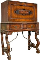 An Unusual Late 19th Century Gothic Revival Secretary Desk By The Colonial Desk Company