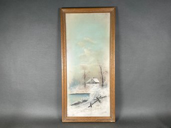 Antique 1890 Pencil Signed Painting By M DeGratt
