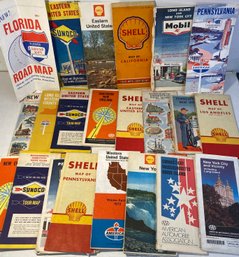 Lot Of Vintage Road Maps