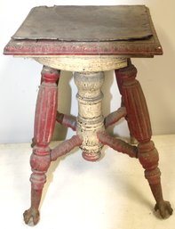 Antique Claw Foot Victorian Side Table