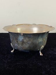 Decorative Silver Plate Footed Bowl