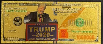 Gold Colored Trump Bill