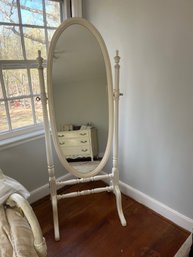 Wooden Oval Full Length Mirror