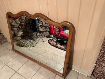 Large Wood Trimmed Mirror