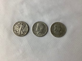 Combination Of 3 Half Dollars (See Description)