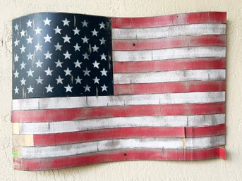 A Bent Wood American Flag