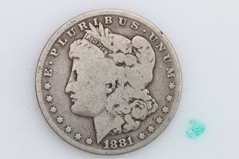 1881  Silver Morgan Dollar Coin
