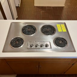 A Vintage Stainless Steel Westinghouse 4 Burner Electric Cooktop - Pool Kitchen