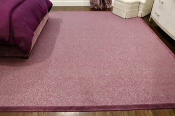Custom Purple  Silver Metallic  Tinsel Rug  With Purple Border Purchased At Stark Carpets