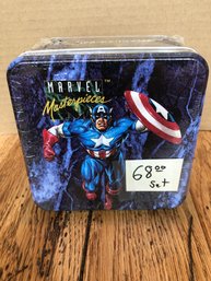 Sealed Limited Edition Marvel Masterpieces Series 1 Individual Tins.  Lot 88