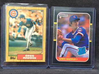 1987 Topps Traded & Donruss Rated Rookie Greg Maddux Rookie Cards - M