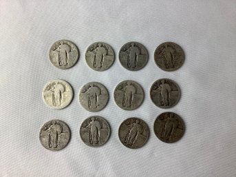 6 Consecutive Dated Barber Quarters And 6 Barber Quarters Without Dates (total 12 Coins)