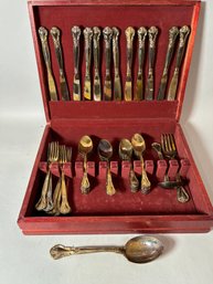 SERVICE FOR 10 GODINGER GOLD TONE FLATWARE