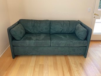 Avery Boardman Custom Green Ultra Suede Sofa