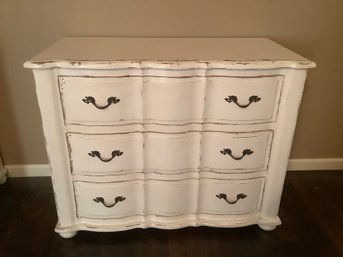 White Distressed 3 Drawer Dresser  #2