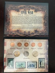 Beautiful Vintage Civil War Coin & Stamp Collection