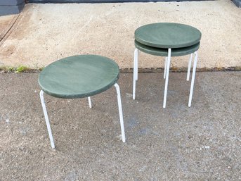 Mid Century Fiberglass Nesting Side Tables By Fibreform