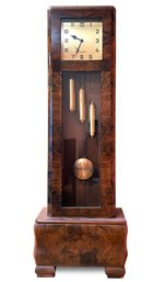 A Large Antique Art Deco Grandfather Clock