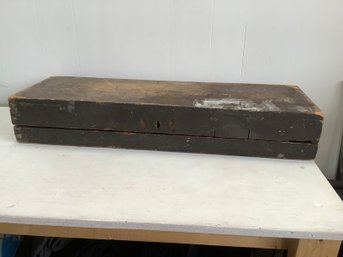 Large Vintage Wood Tool Box