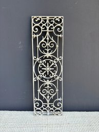 Iron Architectural Remnant In Distressed Ivory Paint