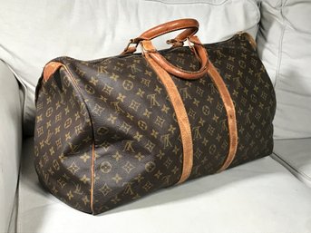 Fantastic Genuine LOUIS VUITTON Keepall / Duffle Bag - THIS IS HOW EVERYONE WANTS THEM Great Wear / Patina